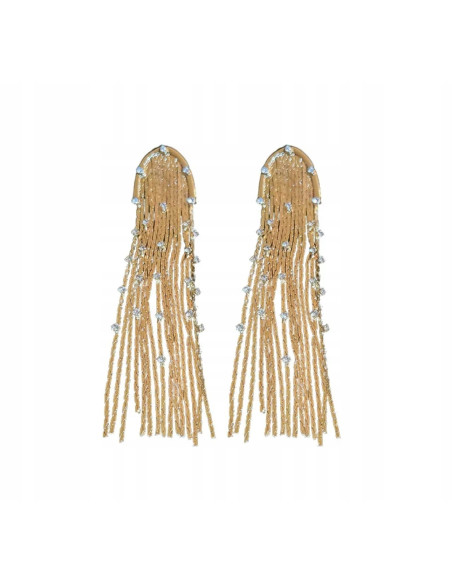 Kolczyki błyszczące złote łańcuszki Lolita Accessories złoty