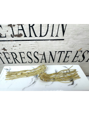 Kolczyki błyszczące złote łańcuszki Lolita...