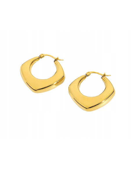 Kolczyki DMUCHANE złote koła STAL NIERDZEWNA Lolita Accessories