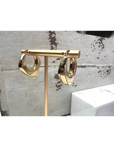 Kolczyki DMUCHANE złote koła STAL NIERDZEWNA...