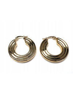 Kolczyki DMUCHANE złote koła STAL NIERDZEWNA Lolita...