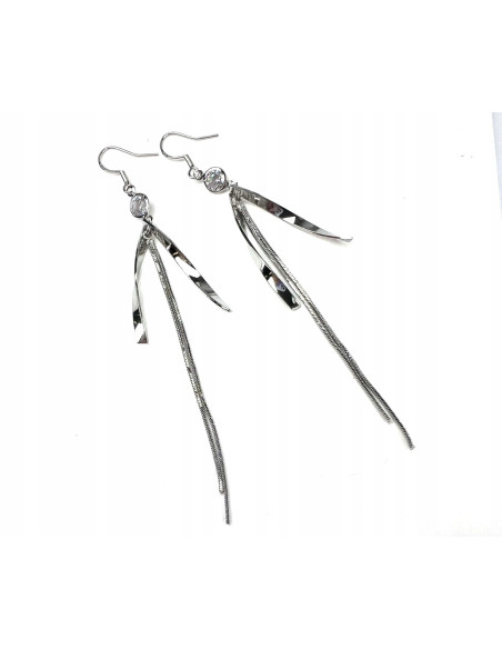 Kolczyki z cyrkoniami MAXI Lolita Accessories Srebrne Świecące cyrkonie