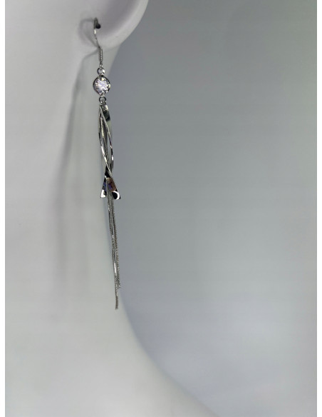 Kolczyki z cyrkoniami MAXI Lolita Accessories Srebrne Świecące cyrkonie