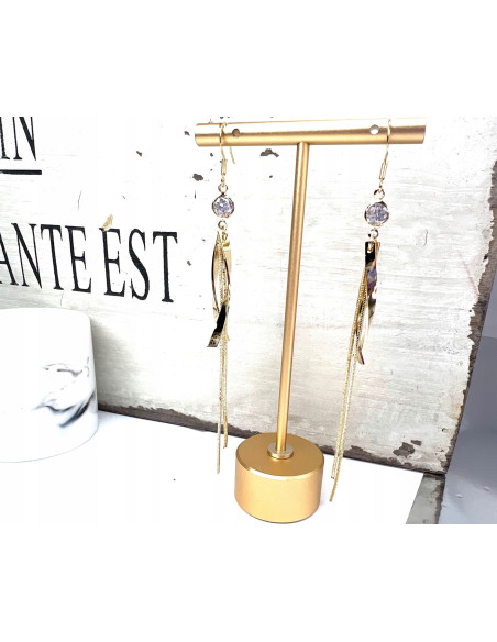 Kolczyki z cyrkoniami MAXI Lolita Accessories Złote Świecące cyrkonie