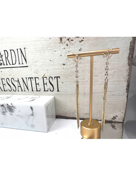 Kolczyki z cyrkoniami MAXI Lolita Accessories Złote Świecące cyrkonie