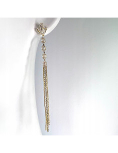 Kolczyki z cyrkoniami MAXI Lolita Accessories Złote... 2