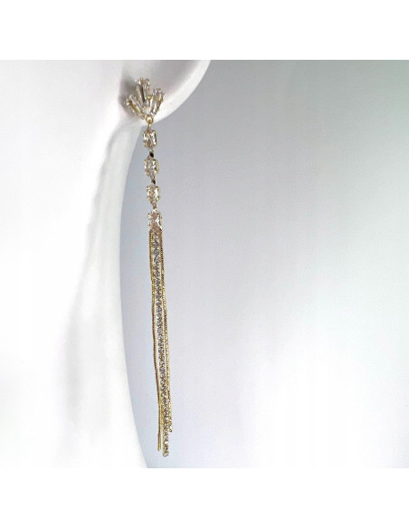 Kolczyki z cyrkoniami MAXI Lolita Accessories Złote Świecące cyrkonie