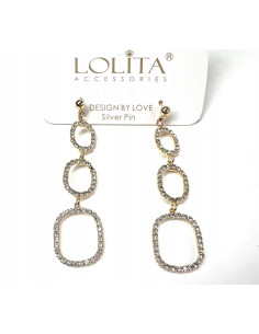 Kolczyki z cyrkoniami MAXI Lolita Accessories Złote...