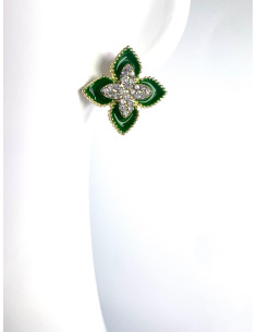 Kolczyki zielone odcienie zieleni srebrny sztyft 925... 2