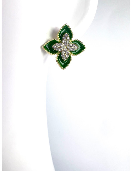 Kolczyki zielone odcienie zieleni srebrny sztyft 925 Lolita Accessories