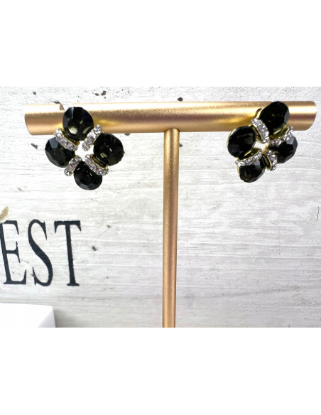 Kolczyki duże cyrkonie srebrny sztyft 925 Lolita Accessories