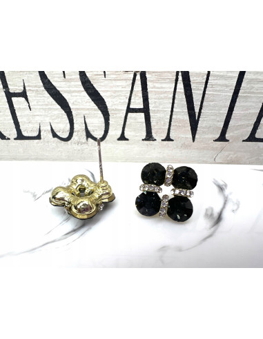 Kolczyki duże cyrkonie srebrny sztyft 925...