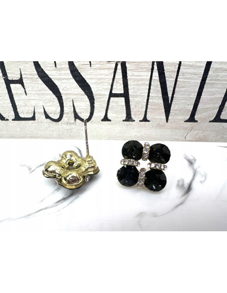 Kolczyki duże cyrkonie srebrny sztyft 925 Lolita Accessories