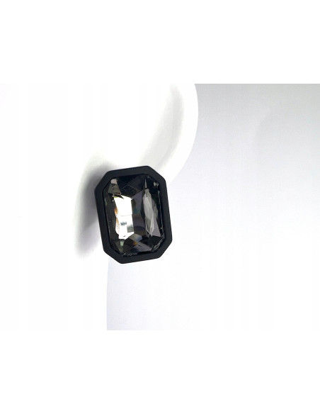 Kolczyki Grafitowe Kamienie CRYSTAL srebrny sztyft 925 Lolita Accessories