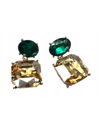 Kolczyki Kamienie Swiecące srebrny sztyft 925 Lolita Accessories