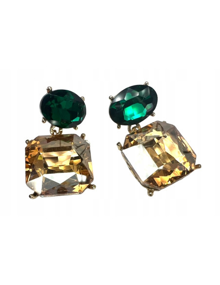 Kolczyki Kamienie Swiecące srebrny sztyft 925 Lolita Accessories