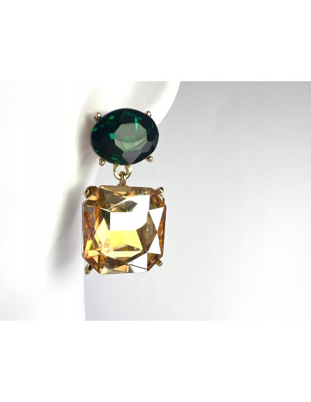 Kolczyki Kamienie Swiecące srebrny sztyft 925 Lolita Accessories