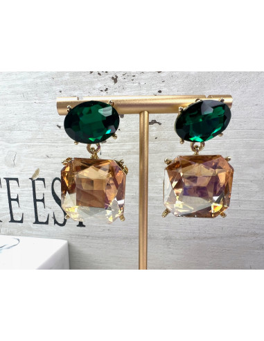 Kolczyki Kamienie Swiecące srebrny sztyft 925...