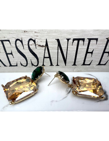 Kolczyki Kamienie Swiecące srebrny sztyft 925...