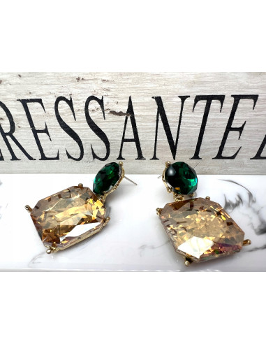 Kolczyki Kamienie Swiecące srebrny sztyft 925...