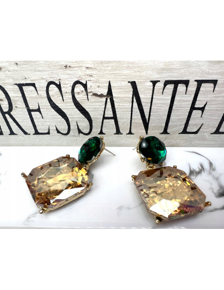 Kolczyki Kamienie Swiecące srebrny sztyft 925 Lolita Accessories