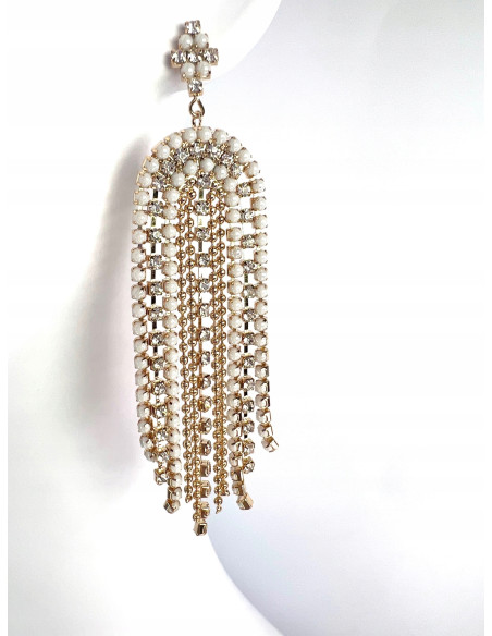 Kolczyki z cyrkoniami MAXI Lolita Accessories Złote Świecące cyrkonie