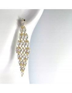 Kolczyki z cyrkoniami Lolita Accessories Złote Świecące... 2