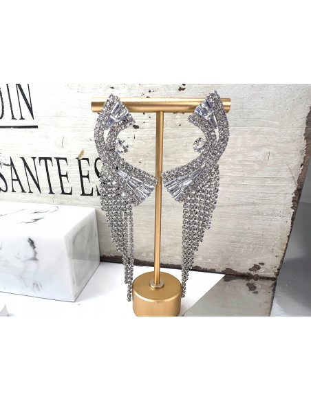 Kolczyki z cyrkoniami Maxi Duże Lolita Accessories Świecące Cyrkonie