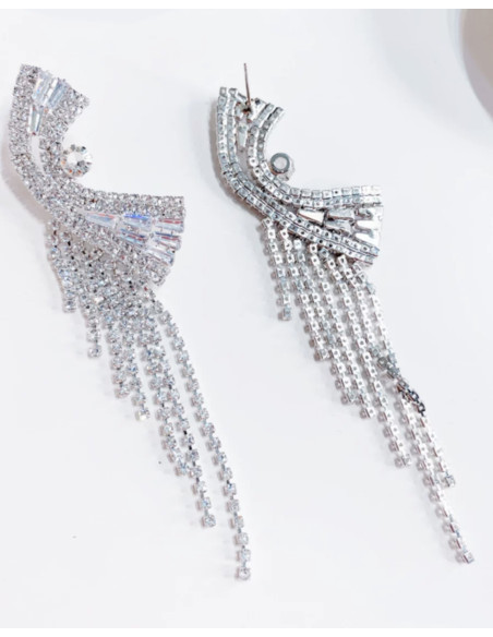 Kolczyki z cyrkoniami Maxi Duże Lolita Accessories Świecące Cyrkonie