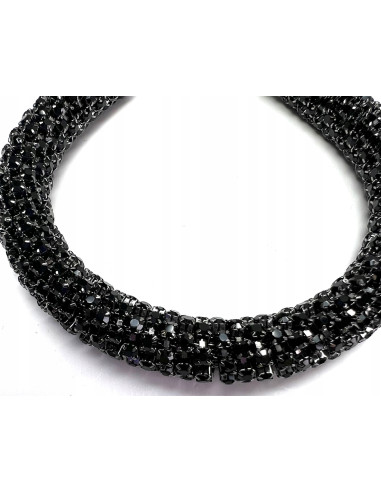 Bransoletka na rękę czarna cyrkonie Lolita...