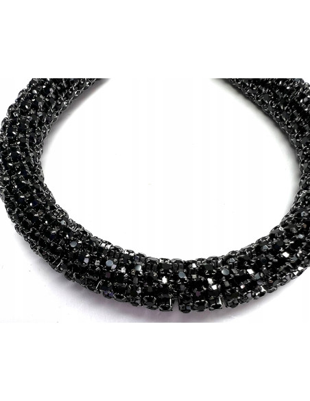 Bransoletka na rękę czarna cyrkonie Lolita Accessories