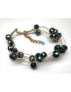 Bransoletka na rękę koraliki Lolita Accessories czarno...