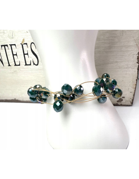 Bransoletka na rękę koraliki Lolita Accessories czarno -złota