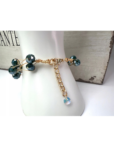 Bransoletka na rękę koraliki Lolita Accessories czarno -złota