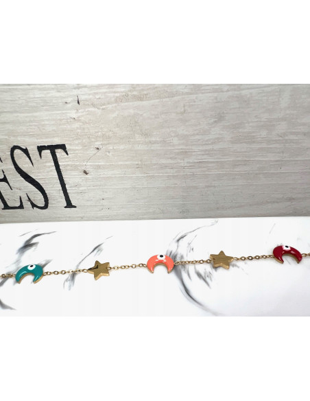 Bransoletka na rękę BOHO stal chirurgiczna Lolita Accessories złoty