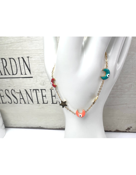 Bransoletka na rękę BOHO stal chirurgiczna Lolita Accessories złoty