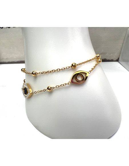 Bransoletka na rękę OKO PROROKA stal chirurgiczna Lolita Accessories złoty