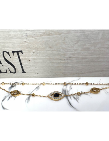 Bransoletka na rękę OKO PROROKA stal...