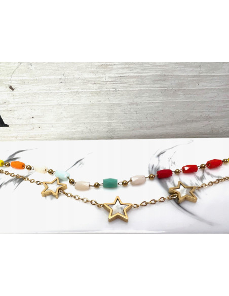 Bransoletka na rękę BOHO stal chirurgiczna Lolita Accessories złoty