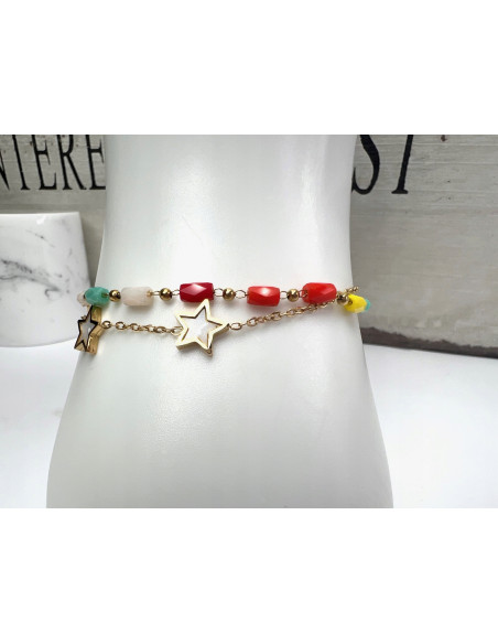 Bransoletka na rękę BOHO stal chirurgiczna Lolita Accessories złoty