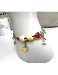 Bransoletka na rękę BOHO stal chirurgiczna Lolita... 2