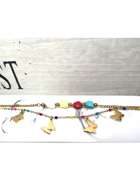 Bransoletka na rękę BOHO stal chirurgiczna Lolita Accessories złoty