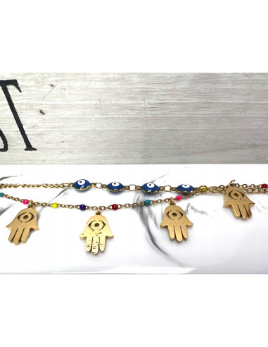 Bransoletka na rękę OKO PROROKA stal...