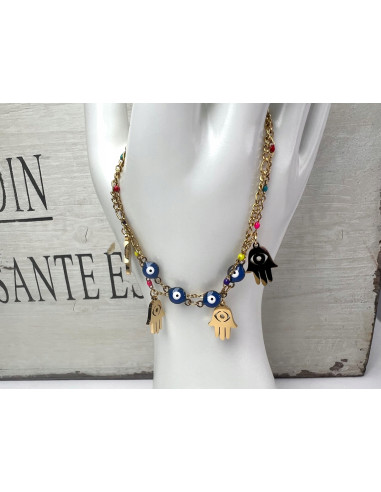 Bransoletka na rękę OKO PROROKA stal...