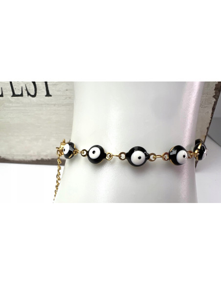 Bransoletka na rękę OKO PROROKA stal chirurgiczna Lolita Accessories złoty