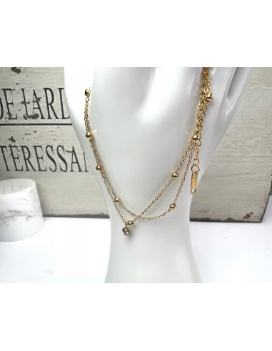 Bransoletka na Nogę ze stali chirurgicznej Lolita Accessories ZŁOTA