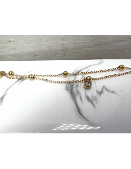 Bransoletka na Nogę ze stali chirurgicznej Lolita Accessories ZŁOTA