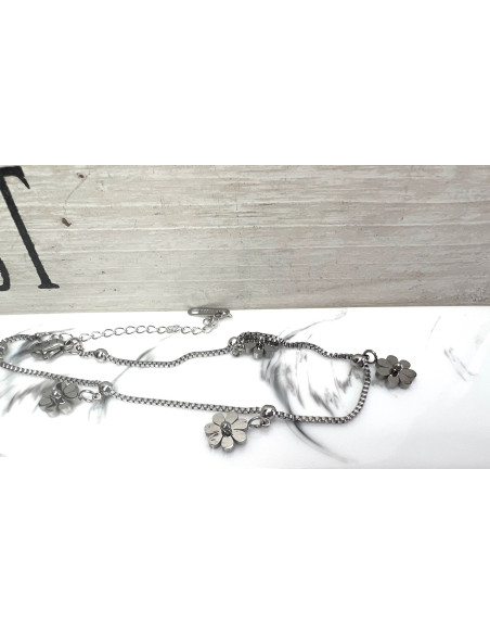 Bransoletka na Nogę ze stali chirurgicznej Lolita  Accessories SREBRNA