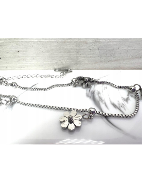 Bransoletka na Nogę ze stali chirurgicznej Lolita  Accessories SREBRNA