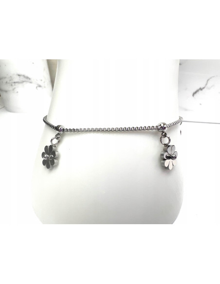 Bransoletka na Nogę ze stali chirurgicznej Lolita  Accessories SREBRNA